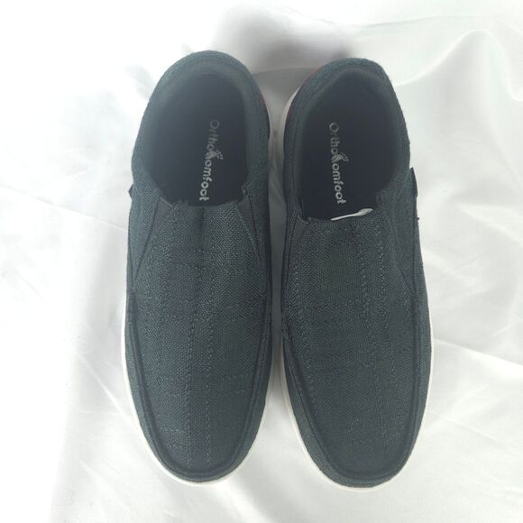 NIB Orthocomfoot Womens 11 Black Slip On Orthopedic Orthotic Comfort Shoes - Picture 5 of 7